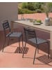 Beliani 2er-Set Gartenstuhl LEFKADA in Grau