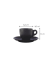 Maxwell & Williams Espressotasse mit Untertasse Caviar Black 80 ml in schwarz