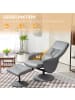 HOMCOM Relaxsessel in Hellgrau 81L x 76B x 101H cm