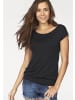 LASCANA Longshirt in schwarz