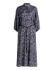 Betty Barclay Hemdblusenkleid mit Bindegürtel in Blau/Braun