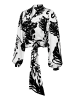 Mart Visser Carly Bluse mit Print, Schwarz/Weiß