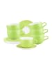 6er Set Milchkaffeetassen mit Untertassen Liberty Pure Colors in 380 ml