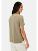 Camel Active T-Shirt mit V-Ausschnitt aus reiner Baumwolle in Grün