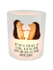 Mr. & Mrs. Panda Windlicht Glas Igel Liebe mit Spruch in Transparent