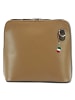 Florence Florence Umhängetasche, Schultertasche Leder taupe, braun ca. 17cm