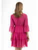 faina Damen Minikleid Mit Rüschen in Pink