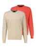 Lerros Pullover Basic in Rot / beige