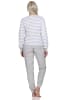 NORMANN Frottee Schlafanzug langarm Bündchen Sterne - 82902 in grau
