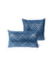 Kayoom Dekokissen Prisma 225 2er-Set in blau - silber