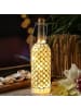 MARELIDA LED Flasche mit Mosaiksteinen H: 29,5cm in beige