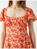 KOTON Kleid in Orange Gemustert