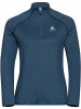 Odlo Longsleeve "Mid Layer 1/2 Zip Berra Light" in Blau