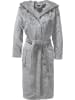 REDBEST Fleece Unisex-Bademantel mit Kapuze Perris in silber