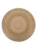 Beliani Geflochtener Teppich AKBELEN in Beige - (W) 140 x (H) 0.6 x (L) 140 cm