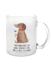 Mr. & Mrs. Panda Teetasse Hund Blume mit Spruch in Transparent