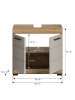 ebuy24 Waschbeckenunterschrank Scout Kaschmir 60 x 34 cm