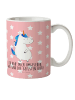 Mr. & Mrs. Panda Plastikbecher Einhorn Mann mit Spruch in Rot Pastell