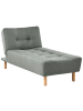 Beliani Chaiselongue ALSTEN in Grün/Braun - (W) 75 x (H) 80 x (L) 161 cm