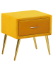 Beliani Nachttisch FLAYAT in Gelb/Gold - (W) 46 x (H) 49 x (L) 38 cm