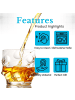 Intirilife Whiskey Kristallglas in 2x in Transparent "SCULPTURED"