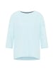 ELBSAND Langarm T-Shirt Veera in Wave Blue  + Cloud White STRIPE