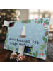 Mr. & Mrs. Panda Adventskalender Pinguin Skateboarden mit Spruch in Eisblau