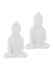 relaxdays 2 x Buddha-Figur in Weiß - (H)17 cm