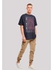 F4NT4STIC Heavy Oversize T-Shirt Panic At The Disco Turn Up The Crazy in marineblau