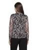 BETTY & CO Mesh-Shirt mit Stehkragen in Nature/Black