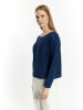 DreiMaster Klassik Damen Pullover in Blau Grau