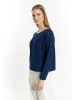 DreiMaster Klassik Pullover in Blau Grau