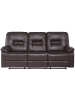 Beliani 3-Sitzer Sofa BERGEN in Braun - (W) 204 x (H) 101 x (L) 73 cm