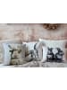 Chic Antique Kissenbezug mit 2 HASEN Beige 25x50 cm