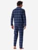 Schiesser Schlafanzug Selected Premium Warming in faded denim