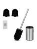 Toilettenbürste in Silber - (B)9 x (H)40,5 x (T)10 cm