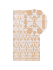 Beliani Outdoorteppich BALASORE in Beige/Weiß - (W) 80 x (L) 150 cm