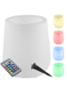 tectake LED-Blumentopf Luminous Courve Pot mit Fernbedienung