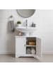 relaxdays Waschbeckenunterschrank in Weiß - (B)60 x (H)60 x (T)30 cm