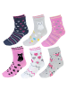 TupTam Kinder Socken Mädchen Jungen Bunt Gemustert 6er Pack in rosa/grau