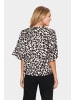 SAINT TROPEZ Kurzarm-Bluse SafinaSZ Gerade Passform in Soft Regular Leopard