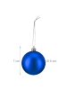 relaxdays 100-tlg. Weihnachtskugeln Set in Blau