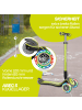 GLOBBER Scooter ELITE DELUXE LIGHTS Roller in lime grün, mit Leuchtrollen