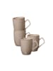4er Set Henkelbecher Casa in Grau 380 ml
