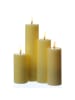 Deluxe Homeart LED Kerze Mia Echtwachs flackernd H: 20cm D: 5cm in gelb