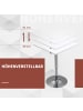 HOMCOM Bartisch-60L x 60B x 69-91H cm-Weiß