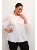KAFFE curve Langarm-Bluse KCelina in Optical White