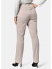 GOLDNER Kurzgröße:  Satin-Baumwollhose mit Stretch in kitt