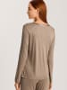 Hanro Pyjamaoberteil Grand Central in Taupe