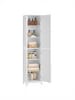 VASAGLE Hochschrank in Weiß - (B)40 x (H)160 x (T)30 cm